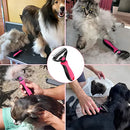 Rasqueadeira Removedora de Pelos Mortos Para Pets Gatos Grande Azul e Preto