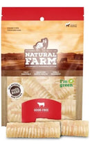 Traqueia Bovina Natural 3 Polegadas Kit com 12 Petiscos Mordedores para Cachorros