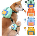 Coleira Peitoral Pet com Mochila Porta Saquinho Higiênico para Passeios
