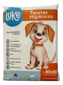 Tapete Higiênico Pet Luke para Cães 80x60cm 30 Unidades Branco