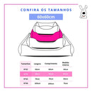 Kit Cama Pet com Coberdrom 4 Peças 60x60cm para Cães e Gatos Rosa Bebê