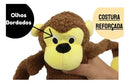 Brinquedo de Pelúcia Macaco Elo Imports com Apito para Cães Cor Marrom