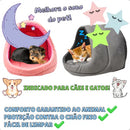 Cama Iglu Pet Grande Casinha Confortável para Cachorros e Gatos Azul