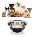 Kit com 2 Comedouros Hoda Pet em Aço Inox 1600ml Fundo Resistente