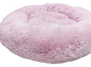 Cama Pet Nuvem Redonda de Pelúcia Super Macia 50x50 Rosa para Cães e Gatos
