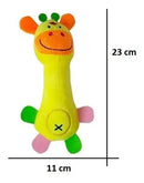 Brinquedo de Pelúcia Pet com Apito Happy Day Girafa Amarela para Cães e Gatos