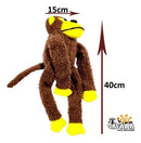 Brinquedo Macaco de Pelúcia Gigante com Apito para Cães 40cm Marrom