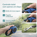 Guia Retrátil 5 Metros para Cães Pequenos e Médios com Trava e Segurança