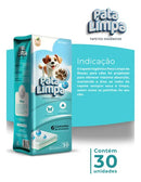 Tapete Higiênico Pata Limpa 80x60cm 30 Unidades Descartável para Cães
